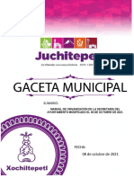 Gaceta 72 Manual de Organización de La Secretaria Del Ayuntamiento Modificado