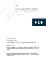 Carta, Solicitud de Vacaiones Laborales