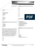 B2+ UNIT 4 Test Answer Key Standard