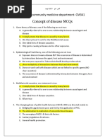 Concept of disease MCQs فراس