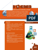 Bloque 3. Transformación de Materiales y Energía: Propósitos