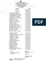 Department of Education: G10 - Proverbs Name LRN