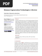 Biomass Cogeneration Technologies: A Review: Theleli Abbas, Mohamad Issa, Adrian Ilinca