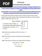 ATC Class Work Finite Automata Book by Padma Reddy