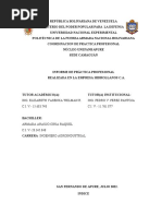 Informe de Pasantias en Hidrollanos