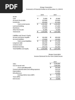 Financial Statement Analysis of Mango Company