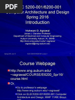 ELEC 5200-001/6200-001 Computer Architecture and Design Spring 2016