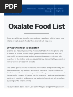 Oxalate Food List - Kidney Stone Diet With Jill Harris