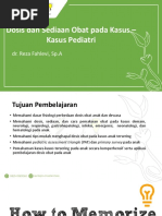 Dosis Dan Sediaan Obat Pada Kasus Pediatri - Dr. Reza Fahlevi, Sp.a 2