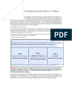 Multa Por Declaración de Cifras Y/o Datos Falsos: Importante