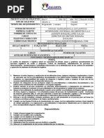 Formato de Requisición de Personal - Auxiliar de Logistica