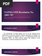 NAPOLCOM Resolution No. 2009-707: Approving The Standard Specifications For Police Blotter