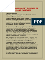 Los Juicios Orales y El Juicio de Amparo en México