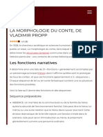 La Morphologie Du Conte, de Vladimir Propp