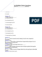 Computer Memory Multiple Choice Questions