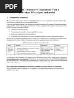 SEM406 - Summative Assessment Task 1 Individual FEA Report and Model