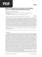 Metals: Ffect of Double Pulse Resistance Spot Welding