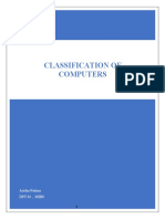 Classification of Computers: Arisha Fatima DPT 01, Mihs