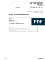 Service Bulletin Trucks: Engine Injector, Replacement (Flat)