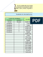 Excel Modificable para Velocidad Lectora 4° Básico