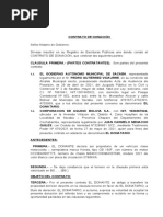 Modelo Contrato de Donacion