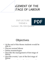 Management of The First Stage of Labour Lecture