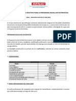 Normas Do Processo Seletivo para O Programa Escola de Eletricistas