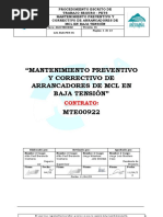 Pets Mantto Preventivo y Correctivo de Arrancadores de MCL en Baja Tensión