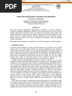 Vehicle Steering Dynamic Calculation and Simulation