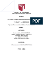 Ejecucion Presupuestaria Del Gobierno Regional de Junin