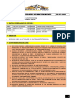 Informe de Actividades de Mantenimiento ++++ 05-07-2022