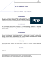 Decreto Del Congreso 11-2021