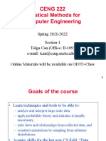 CENG 222 Statistical Methods For Computer Engineering