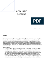 Acoustics 1 (Sound Theory)