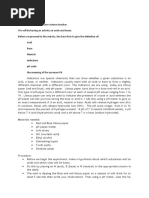 Acids and Bases Worksheet