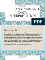 Data ANALYSIS and Data Interpretation