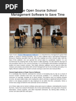 Use Open Source School Management Software To Save Time