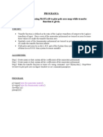 Program 1: Write A Program Using MATLAB To Plot Pole Zero Map While Transfer Function Is Given