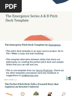 The Emergence Series A, B Pitch Template