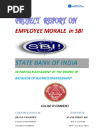 Employee Morale in Sbi: State Bank of India