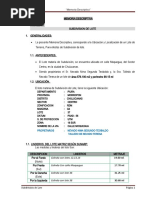 Memoria Descriptiva Subdivision 3