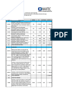 Presupuesto: Codigo Unidad P.U. Cantidad Importe Descripcion