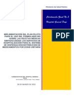 Implementacion de Plan Piloto Formulario 005