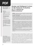 Lectura S3.2. Benign and Malignant Lesions of The Stomach - Evaluation of CT Criteria For Differentiation