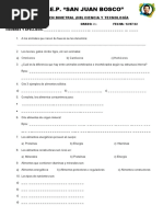 Cuarto - Ciencia y Tecnologia Examen II Bimestre