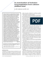 Thermodynamic Examination of Inclusion Modification and Preciptation From Calcium Treatment To Solidified Steel Hollapa 2003