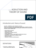 Introduction and Theory of Sound