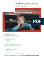 Ansiedade Infantil - Sintomas, Causas e Como Ajudar A Criança - Psicotér