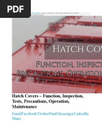 Hatch Covers - Function, Inspection, Tests, Precautions, Operation, Maintenance