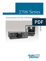 AUDIO PRECISiON Series 2700 Getting Started Also For SYS 20226